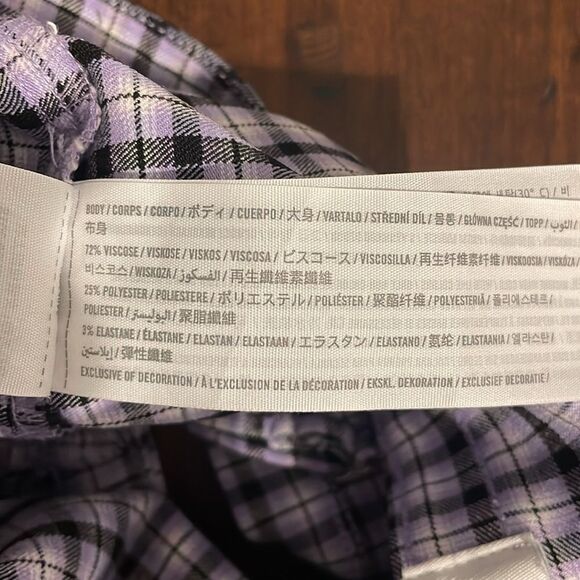 Hollister Advanced Stretch Plaid Crop Top Size XS - Picture 8 of 11